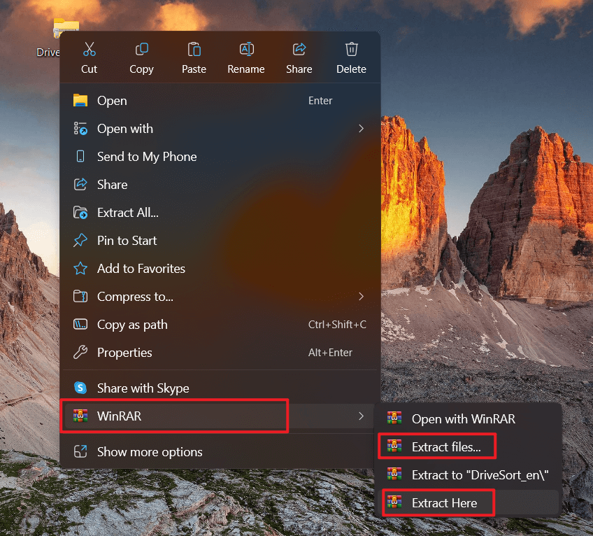 how to use WinRAR on Windows 10