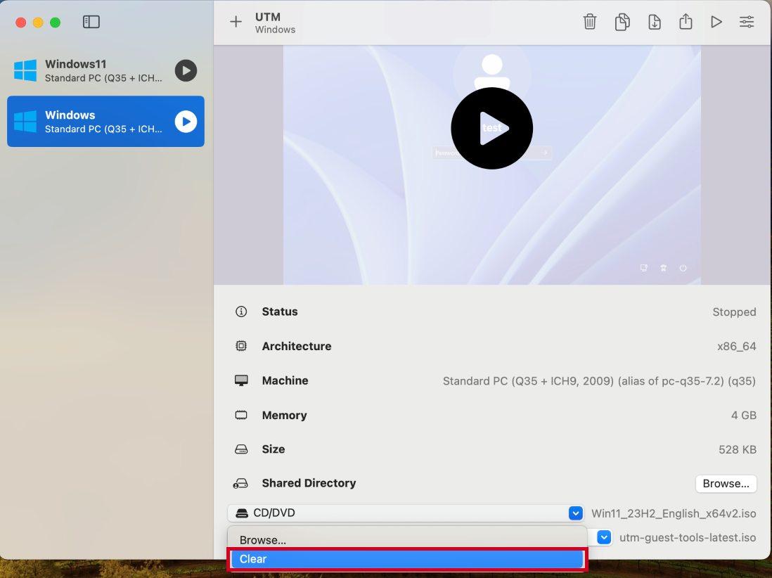 Remove ISO File