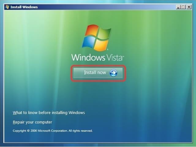 Start installation