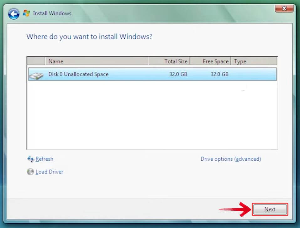 Select partition
