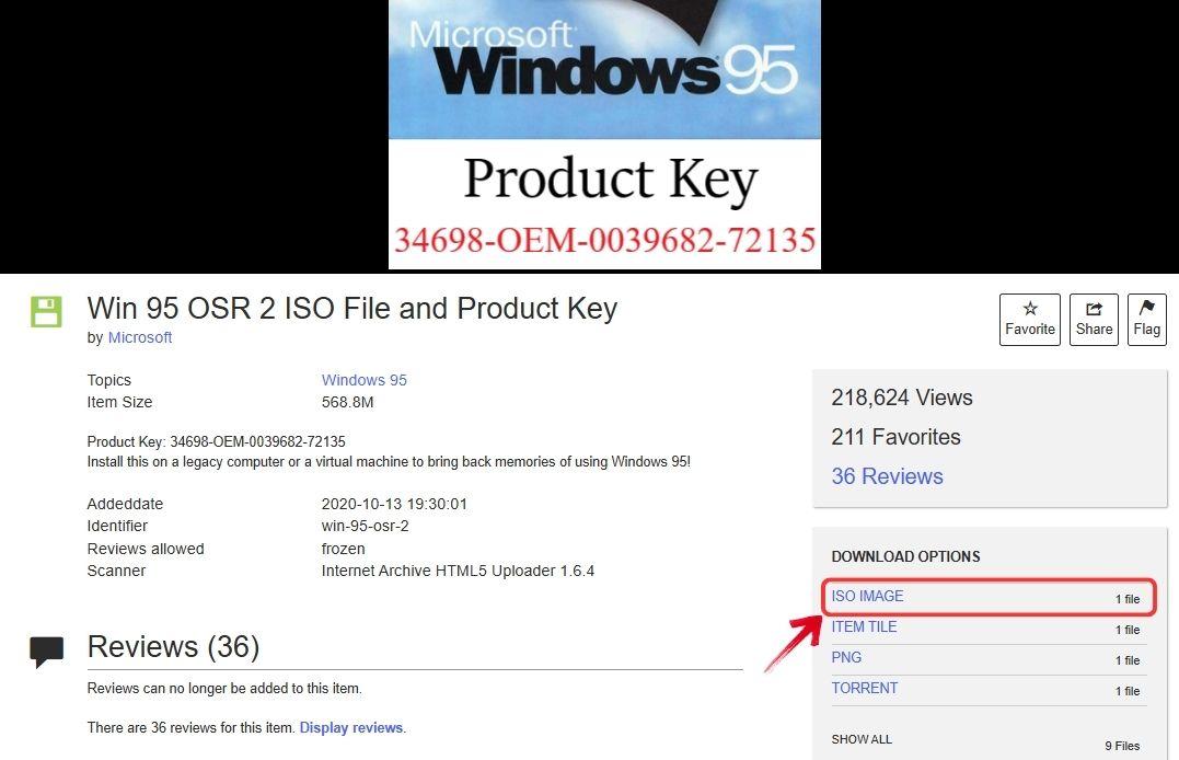 Download Windows 95 ISO