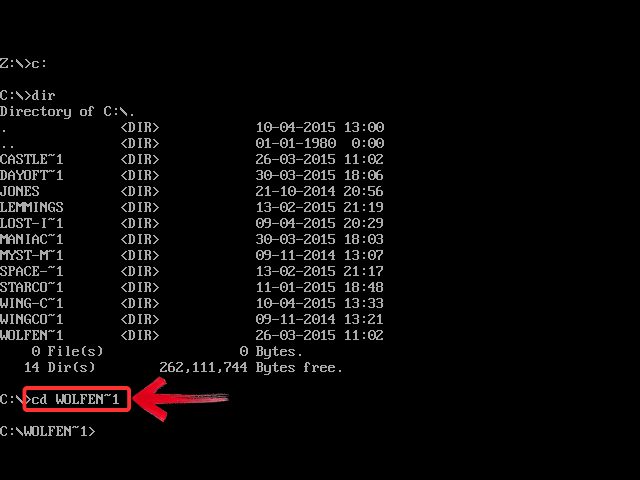 Enter the Directory Containing the Game