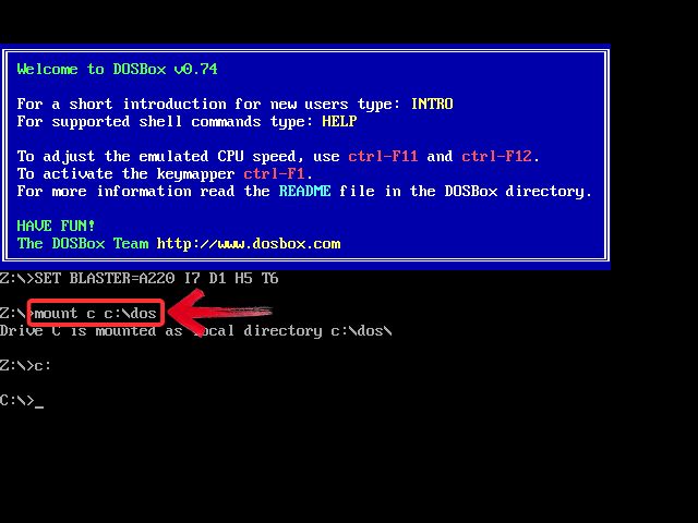 Mount the C:\dos Directory