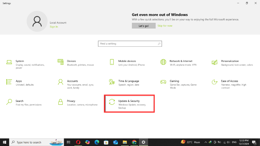 Update and security