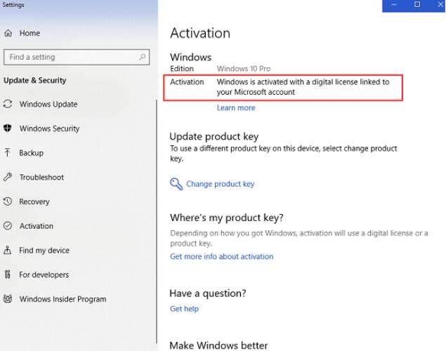 Check activation status