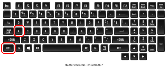 Ctrl + A shortcut to select files