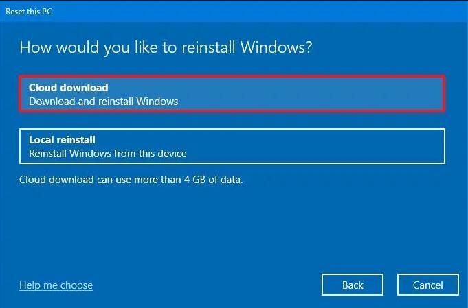Image of how to reinstall Windows
