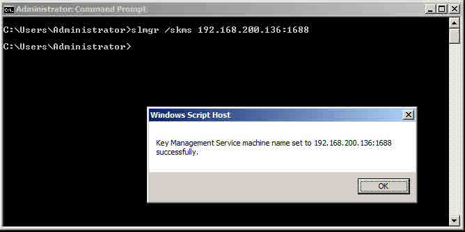 Set the KMS server