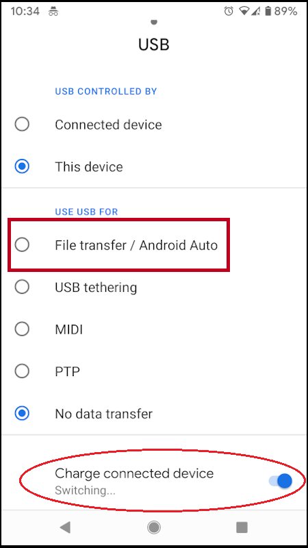 File transfer option
