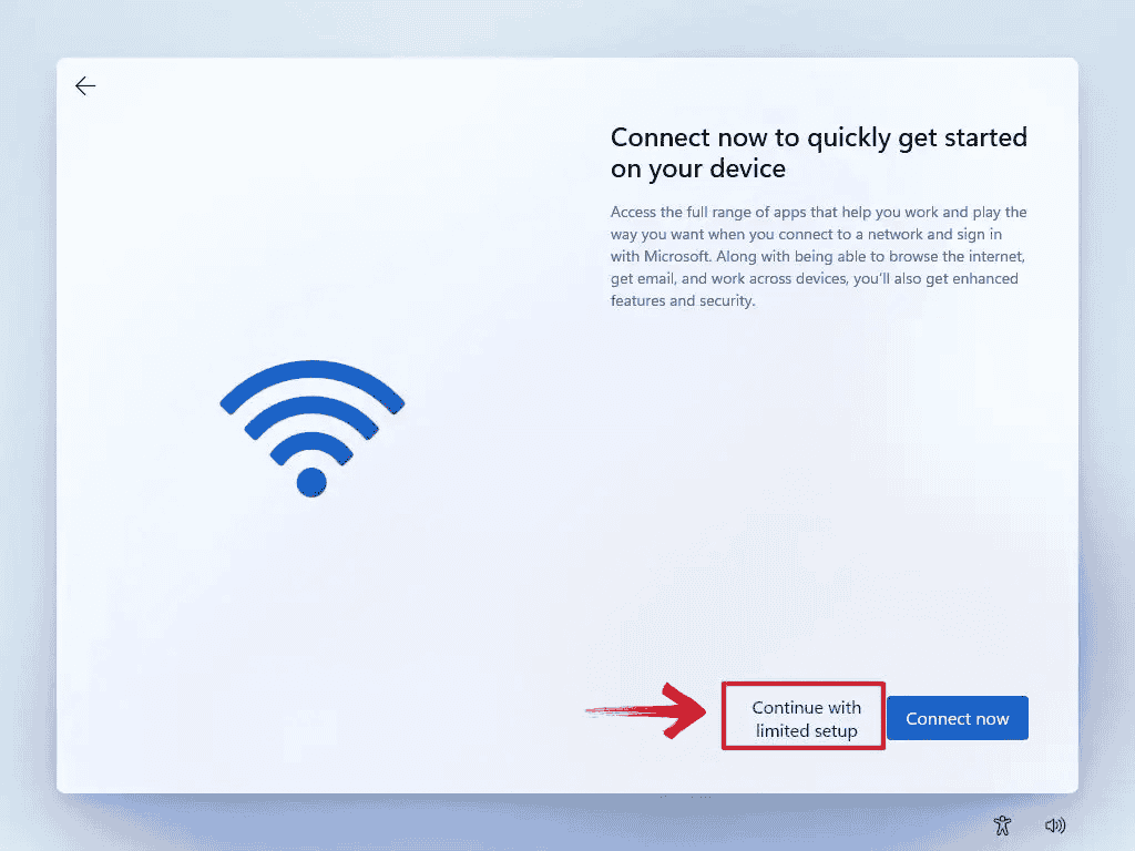 continue with limited setup