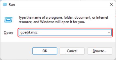 Run Dialog Box