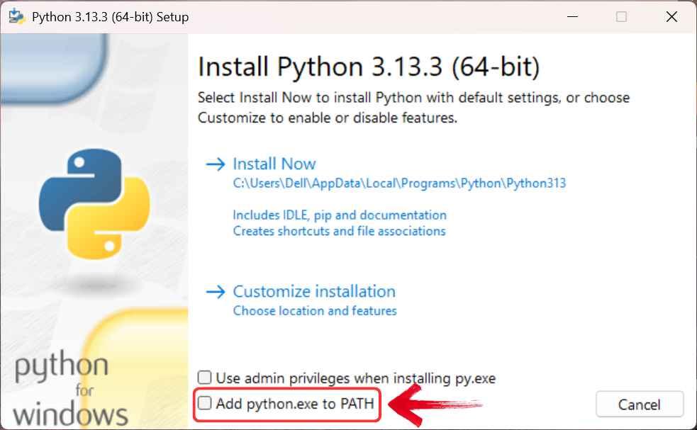 Python Installation Setup