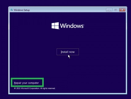 Select “Repair your computer”