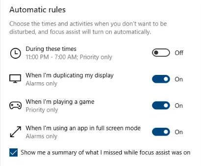 Automatic rules