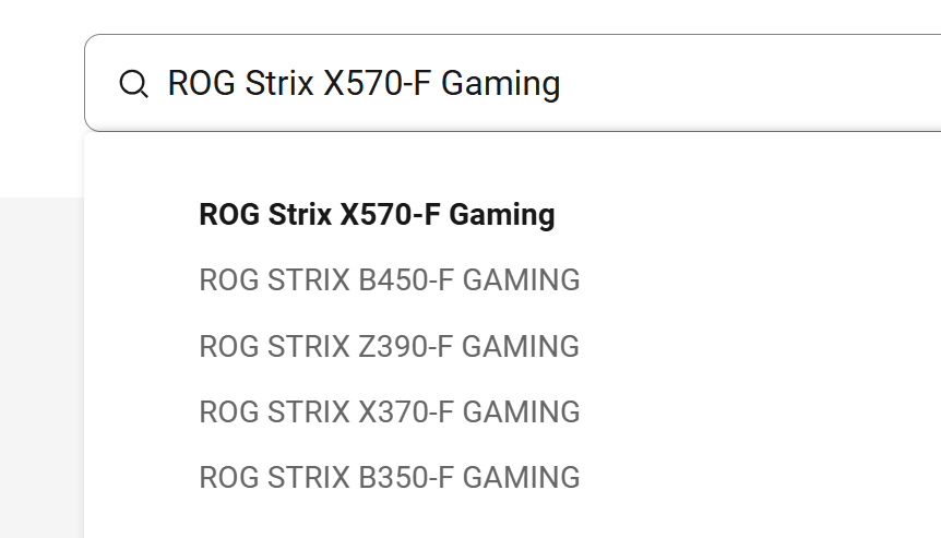 Search for your device model in ASUS official site
