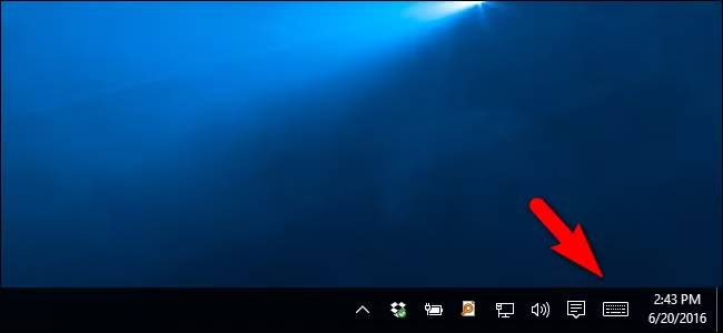 A small keyboard icon will appear near the system tray,click on it to launch the on-screen keyboard