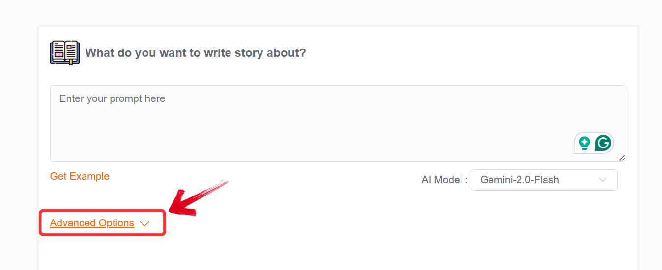 Click Advanced options