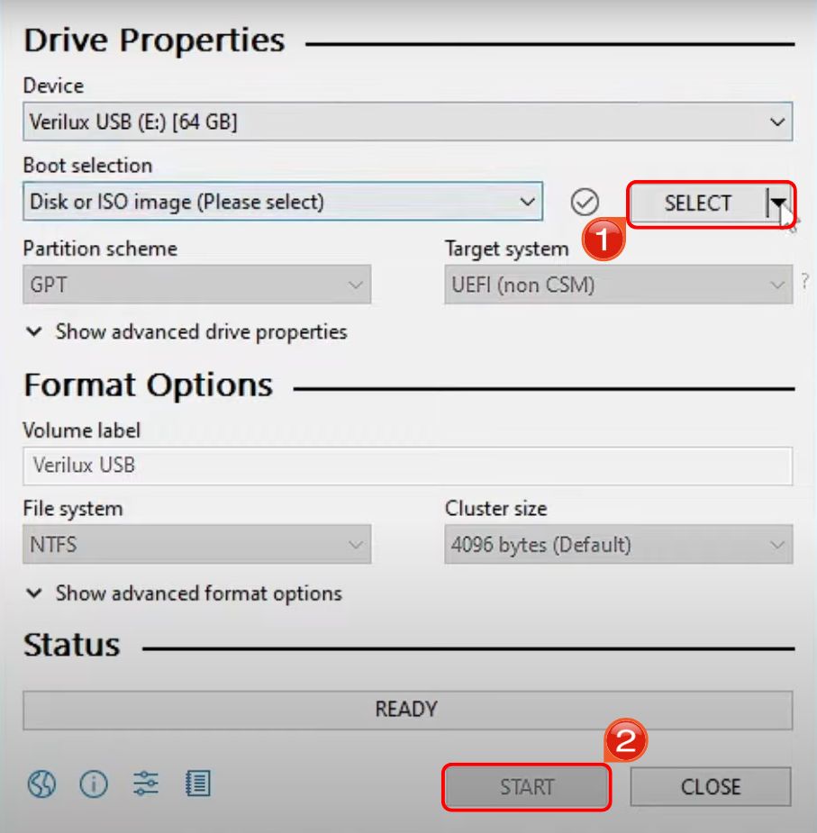 Creating a bootable USB