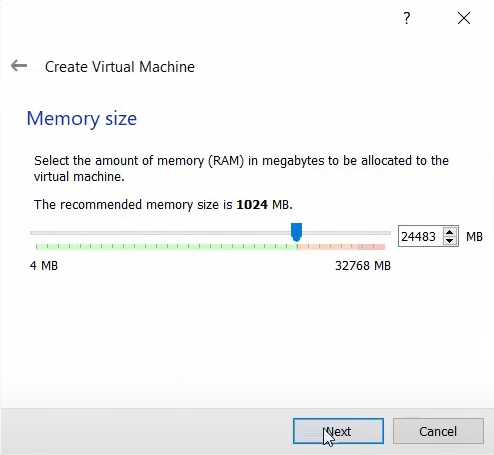 Allocating RAM for your VM