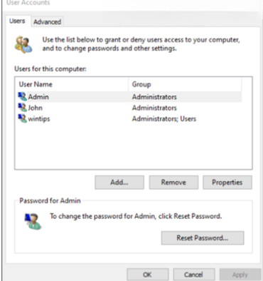 Pick your user account