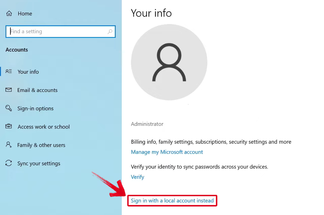 Account Settings Your info