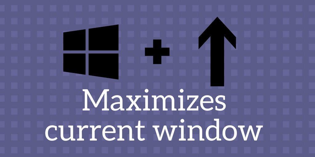 press Win + Up Arrow