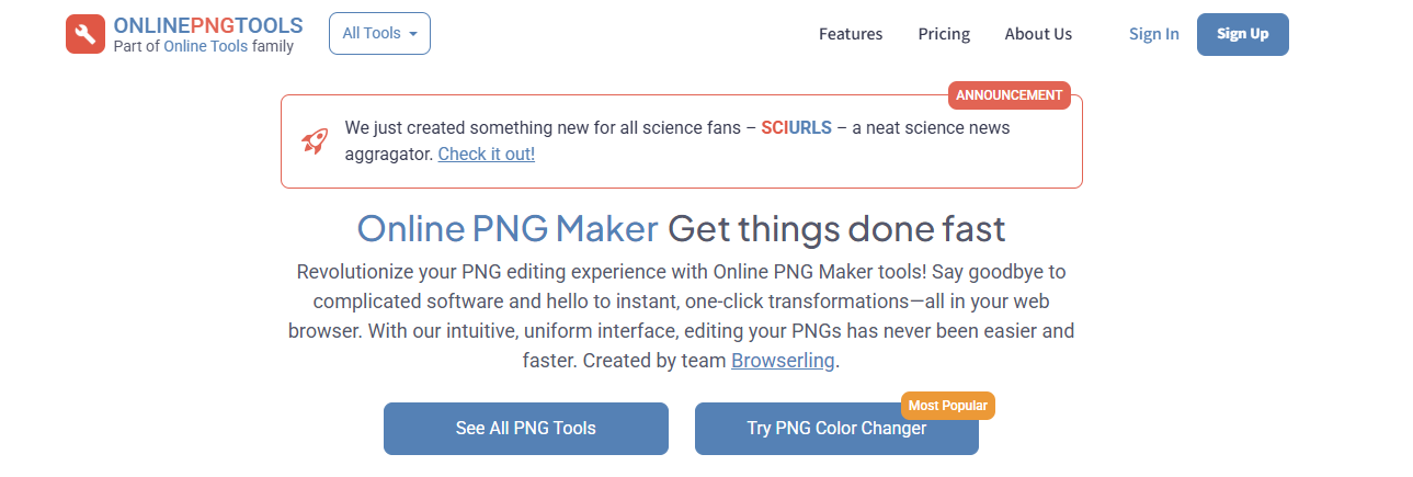 Online PNG Tools interface