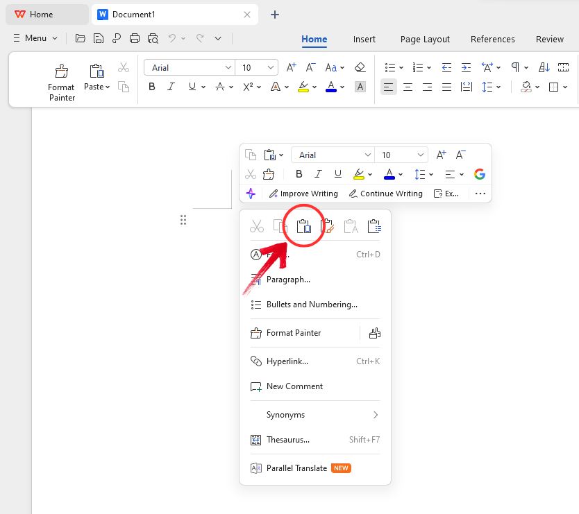 Pasting your Copied Data