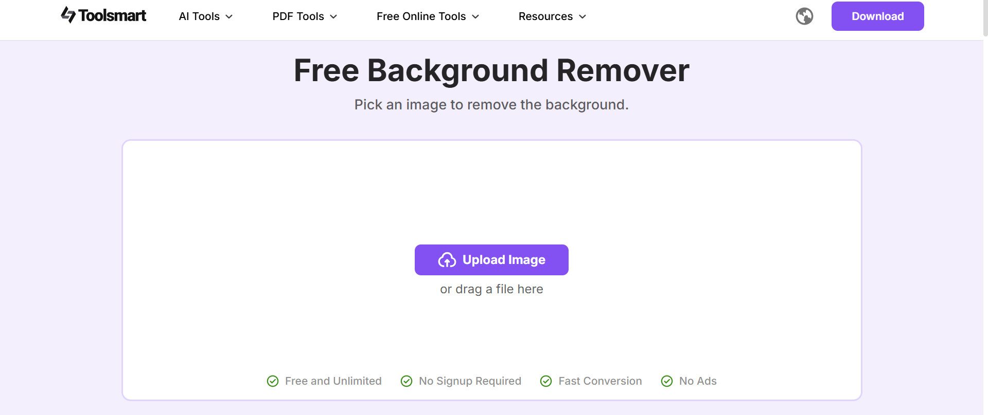 Toolsmart home page