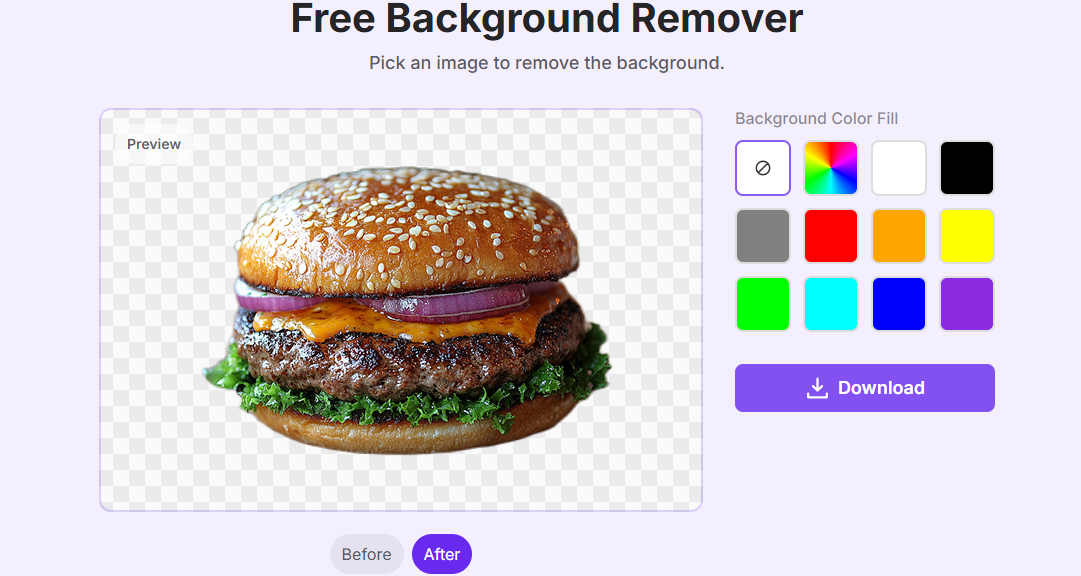 Picture after background removal