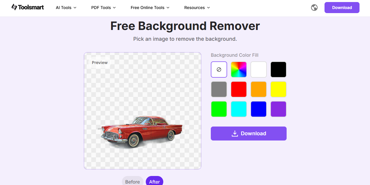 AI processing preview