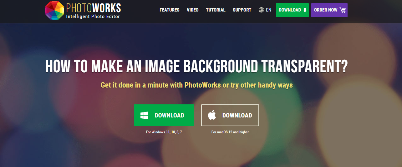 PhotoWorks interface