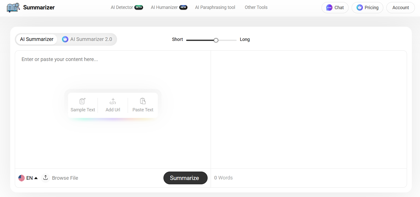 AI summarizer by summarizer.org