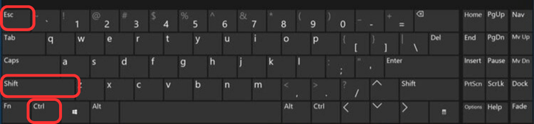 Use Task Manager shortcut