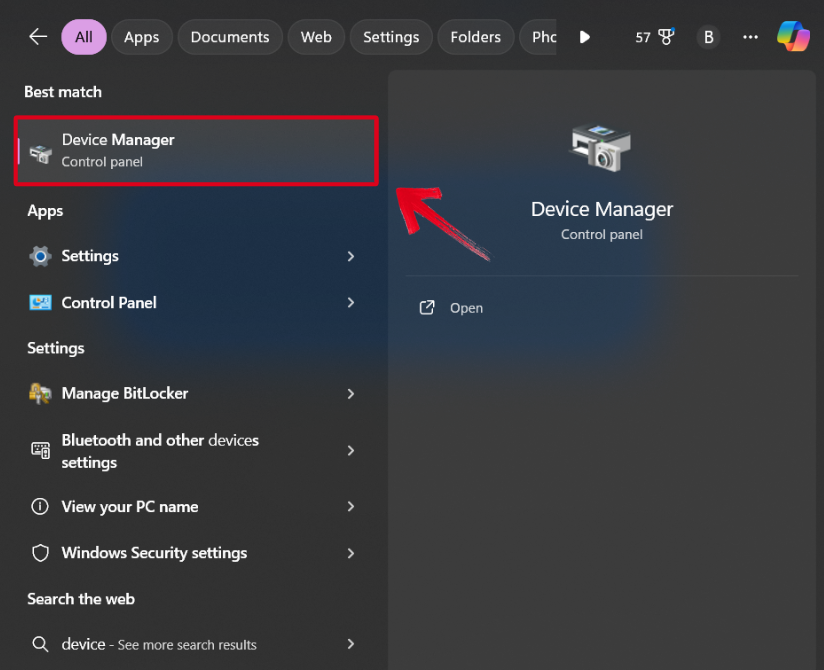 Device Manager Search