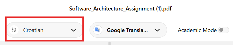 AnyDoc Translator Choose your target language