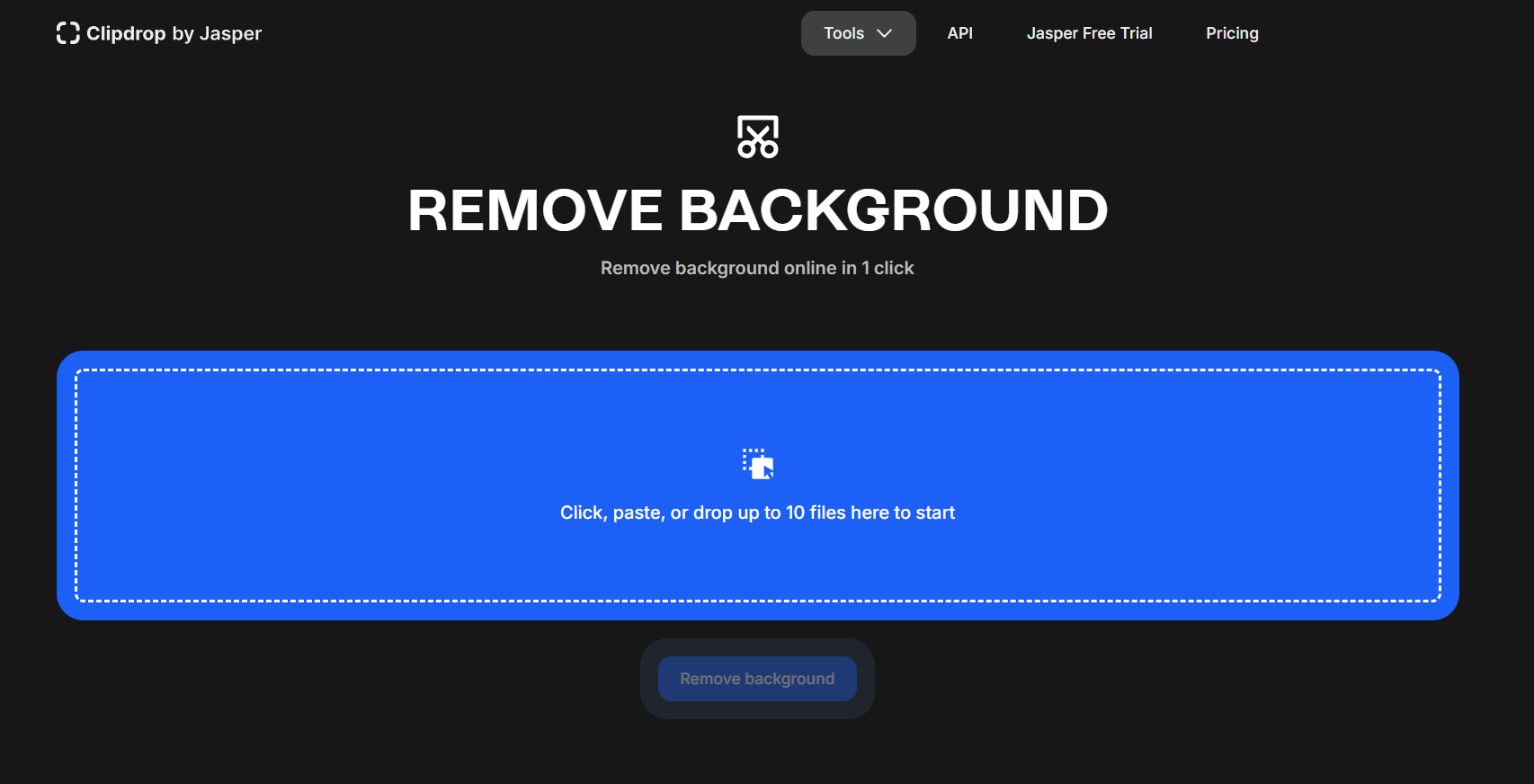 Clipdrop Remove Background Homepage