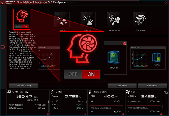 Fan Xpert in ASUS Ai suite
