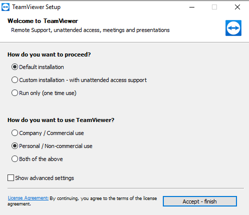 Choose the appropriate installation type