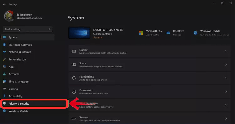 Click privacy & security