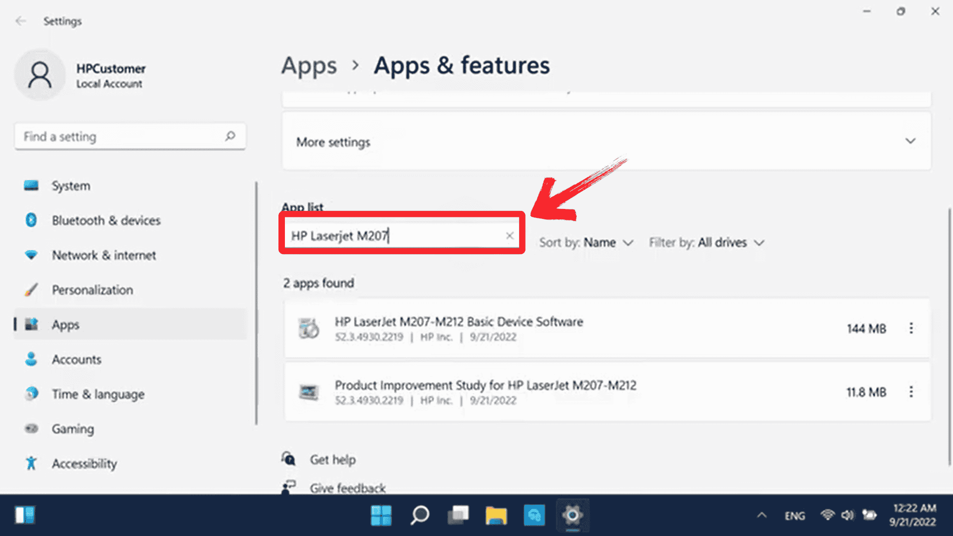 Search for your printer