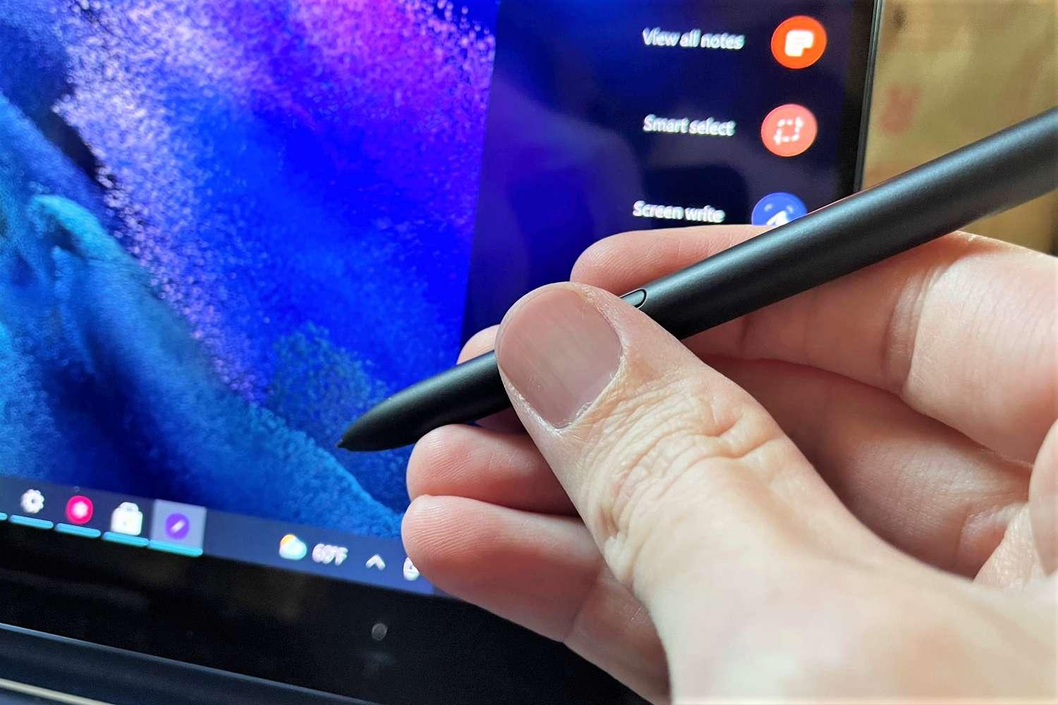 How to screenshot on Samsung laptop with S pen without PrintScreen button