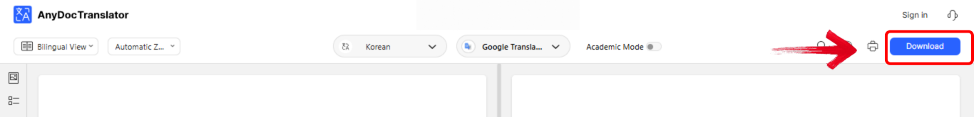  Translation results preview