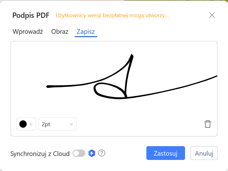 Utwórz nowy podpis w WPS PDF