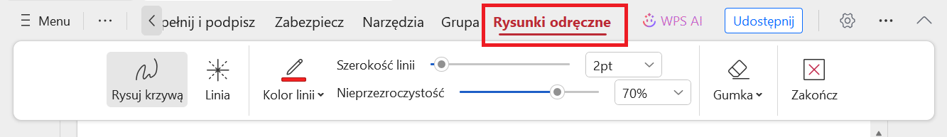Rysuj ręcznie na swoim PDF