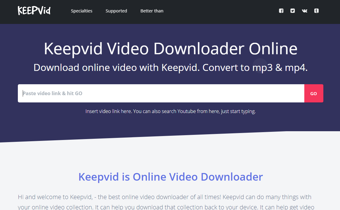 KeepVid Video Downloader
