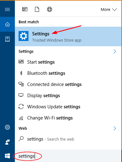 Open the Settings menu
