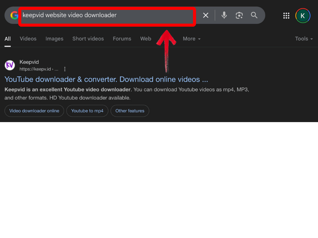 Keepvid Browser Search
