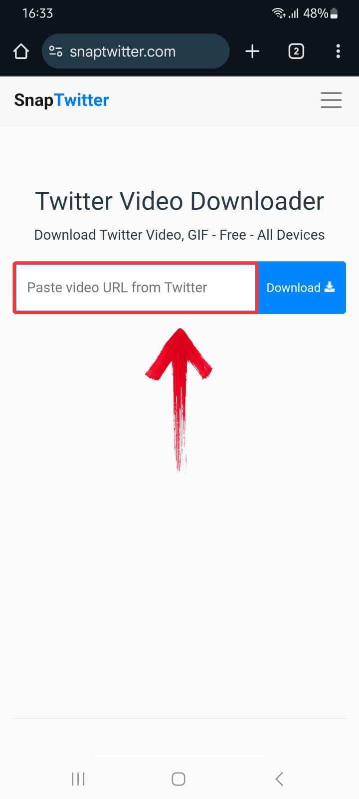 Paste URL