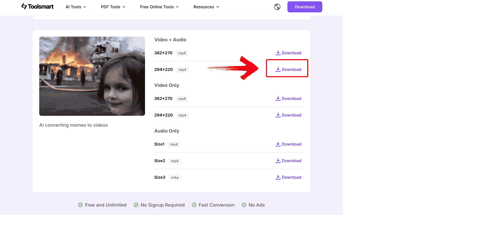 Select Download Quality